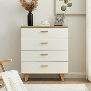 Cómoda con Múltiples Cajones, Moderna, para Dormitorio y Sala de Estar, <span class=keywords><strong>Madera</strong></span> Sólida, Duradera, Ecológica, Gabinete de Almacenamiento con 4 Cajones - Product Image 2