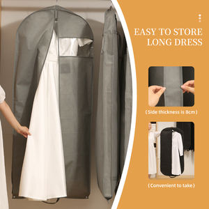 Vêtements de voyage protecteur costume sacs de couverture anti-poussière suspendus longs sacs de vêtement pour robe - Product Image 2