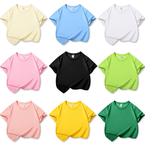 Vente en gros d'usine, <span class=keywords><strong>t</strong></span>-shirts en coton confortables pour enfants, <span class=keywords><strong>t</strong></span>-shirts d'é<span class=keywords><strong>t</strong></span>é personnalisés avec logo, <span class=keywords><strong>t</strong></span>-shirts à col rond pour garçons et filles - Product Image 1