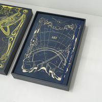 Carnet de notes de luxe à couverture rigide avec motif artistique céleste, coffret cadeau inclus, pour écrire, dessiner, bureau, école