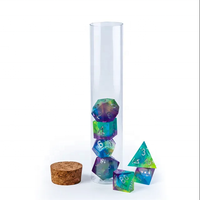 Pour Udixi Logo personnalisé Tube de dés en plastique transparent pour jeux de société RPG et donjons et dragons