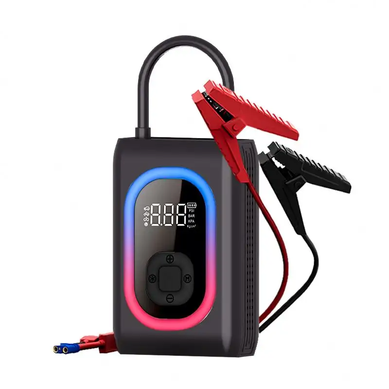 Bomba de ar elétrica portátil 12000mAh, 16V 1000A, partida automática, mini bomba de partida multifuncional, ideal para uso em lojas