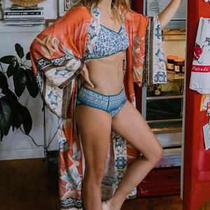 Vendita calda cappotto da <span class=keywords><strong>spiaggia</strong></span> da donna con protezione solare stile etnico, Cardigan lungo aperto, Kimono da <span class=keywords><strong>spiaggia</strong></span> da donna - Product Image 2