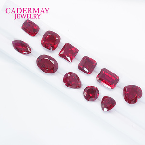 Сертификат AGL: рубин Red Lab, выращенный в лаборатории, 4-15 мм, огранка в форме сердца. # 5 красных синтетических рубинов с включениями, неоправленные камни - Product Image 5