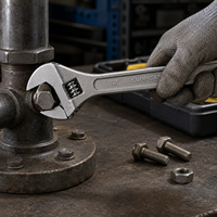 Offre Spéciale – Jeu de clés à fourche industrielles réglables en fer au carbone chromé avec poignée en plastique, couple maximal de 1300 lb-pi (imperial)
