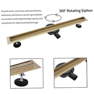 Modern design 304 roestvrijstalen vloerafvoer rechthoekig, geurbestendig, met waterstop en draaibare basis voor de badkamer - Product Image 3