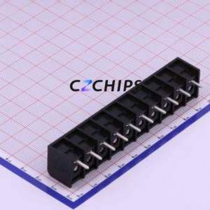 DBT50B-9.5-10P-BK-P Barrier Terminal Block Through hole Component (THT),P=9.5mm Connector - Product Image 2