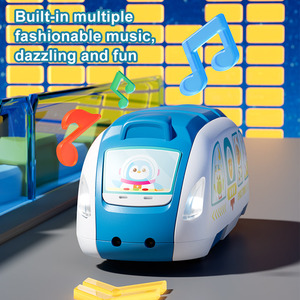 Modellino di Treno Elettrico a Induzione Personalizzato, Giocattolo Educativo in Plastica con Simulazione di Treno ad Alta Velocità e Metropolitana - Product Image 5