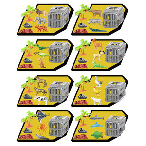 Kleiner Käfig-Container mit Zufälligen Tier-Dinosaurier-Mini-Spielzeugen in Blindbeuteln Verpackt - Product Image 3