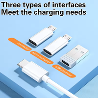 Kit creativo de accesorios multifuncionales para teléfono móvil, lector de cable de datos 6 en 1, almacenamiento tipo C, caja portátil de carga rápida 3A