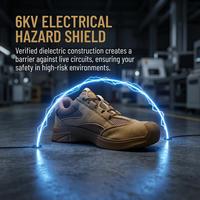 Chaussures de sécurité pour hommes en cuir suédé respirant avec semelle intermédiaire en acier anti-perforation et embout en acier, personnalisables en usine