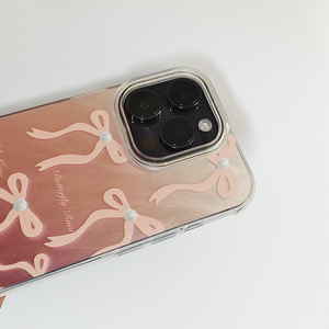 เคสโทรศัพท์ TPU กันกระแทกแบบแข็งสำหรับ iPhone 16 15 14 13 11 Pro เคสมือถือมีโบว์สีกันรอยขีดข่วน - Product Image 4