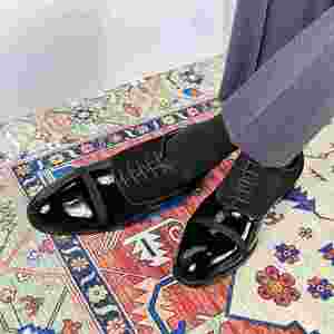 Zapatos Oxford de Piel Vacuna de Primera Calidad, Modelo 2025, con Aumento de Altura, para Otoño, Casuales, Bodas, Negocios, Uso Formal, Duraderos - Product Image 1