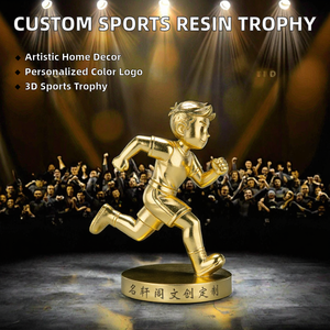 Trophée personnalisé en résine artificielle sur le thème du sport : <span class=keywords><strong>Coupe</strong></span> de football, de course et de basketball en polyrésine, récompenses artisanales - Product Image 4