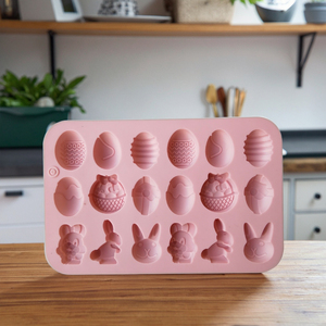 <span class=keywords><strong>Mini</strong></span> <span class=keywords><strong>moule</strong></span> en silicone à 18 cavités pour Pâques, outils de pâtisserie DIY, en <span class=keywords><strong>papier</strong></span> écologique, pour fondant, bonbons, cuisson, design œuf coloré - Product Image 3