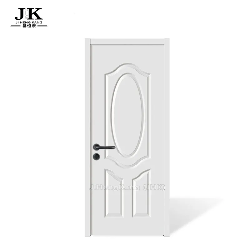 Doubles portes en bois solides JHK-003 pour la vieille porte en bois blanche égyptienne de maison