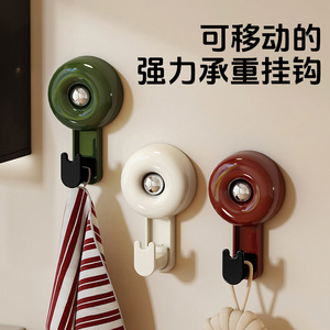 Vintage Style Suction Cup Hook Round Single Wall Mounted Coat And Cap Hook Behind Doors On Walls Multifunctional Storage Hook - Product Image 2