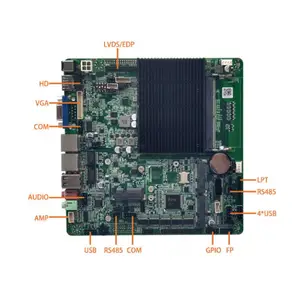WLANiPC热卖主板DDR4内存16gb支持双显示器J4125迷你itx主板，带2个以太网端口