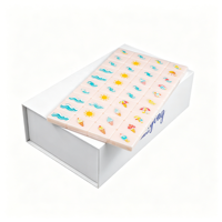 Boîte de rangement haut de gamme pour Mahjong, fermeture magnétique, couvercle rabattable, boîte rigide pour tuiles de Mahjong américaines avec emballage personnalisé