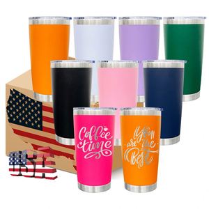 Colorful 20oz Stainless Steel <b>Double</b> <b>Wall</b> Vacuum Insulated Powder Coated Cup for Customized - Product Image 1
