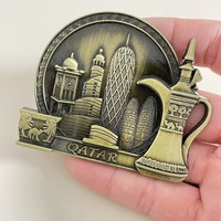 Imanes de nevera 3D personalizados de metal con diseño de ciudad, ecológicos, impresos por transferencia térmica, regalo de recuerdo único, conmemorativo de viaje