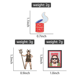 Comédie <span class=keywords><strong>Crime</strong></span> <span class=keywords><strong>film</strong></span> émail broches <span class=keywords><strong>Film</strong></span> personnage Lebowski broches revers Badge sac à dos vêtements accessoires Punk bijoux cadeau - Product Image 6