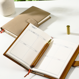 Cuaderno de Planificador de viaje A6 con patrón de lichi de PU de estilo minimalista, cuaderno de cierre de botón de libro de <span class=keywords><strong>horario</strong></span> autorellenable portátil - Product Image 2