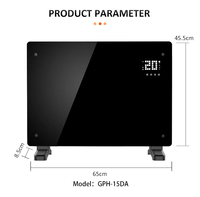 Chauffage électrique à convection 2500W, panneau en verre, chauffage mural, convecteur avec WIFI