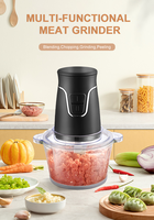 Hachoir Électrique 4-en-1 avec Éplucheur d'Ail, Bol en Verre de 2L/3L, Robot Culinaire pour Aliments pour Bébé, Vente en Gros