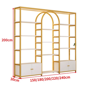 Nhiều lớp ánh sáng hiển thị đứng Beauty Salon <span class=keywords><strong>Showcase</strong></span> cho sản phẩm chăm sóc da mỹ phẩm kệ lưu trữ tủ - Product Image 3