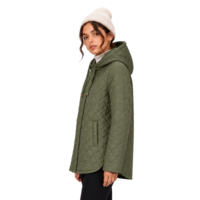 Veste matelassée légère à motif 3D pour femme, coupe oversize, entièrement zippée, à manches longues, avec poches, pour l'hiver