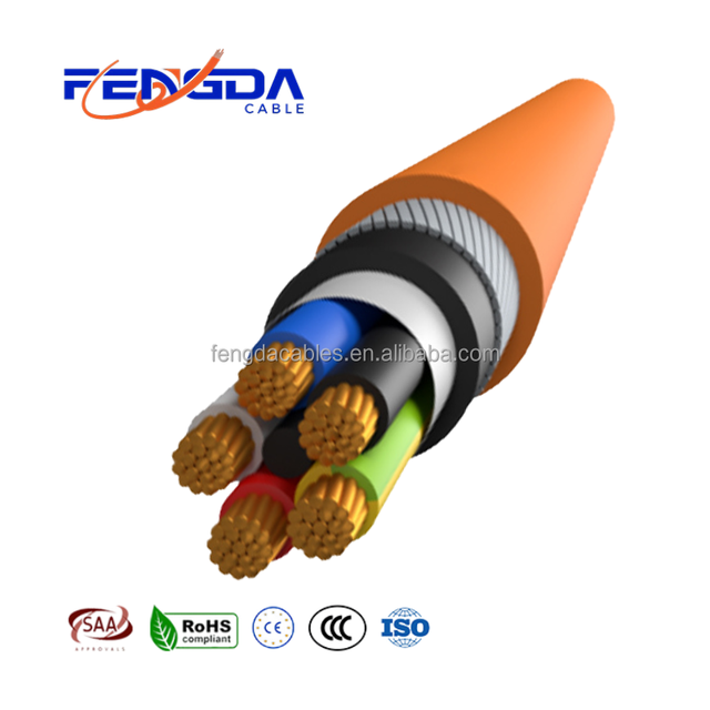 4 Core+Earth Circular 0.6/1kV X-90 Insulated PVC Sheathed Cable AS/NZS 5000.1 Best Practice 90°C Copper Conductors Power Cables