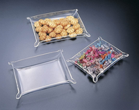 Plateau de support acrylique porte-plateau cosmétique de maquillage Lucite, plateau de rangement en acrylique transparent étanche