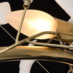 超大高陶瓷叶吊灯高天花板装饰豪华阁楼酒店照明郁金香吊灯灯具 - Product Image 5