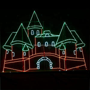 Lumière LED <span class=keywords><strong>de</strong></span> qualité commerciale à motif château, décoration extérieure étanche pour parcs à thème, festivals et événements magiques - Product Image 3
