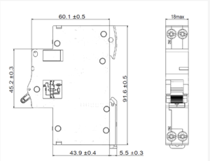 <span class=keywords><strong>Disjoncteur</strong></span> miniature à courant résiduel Nader NDB2LE-25 1pn <span class=keywords><strong>Disjoncteur</strong></span> 6A 10A 16A <span class=keywords><strong>20A</strong></span> 25A <span class=keywords><strong>Disjoncteur</strong></span> <span class=keywords><strong>GFCI</strong></span> - Product Image 5