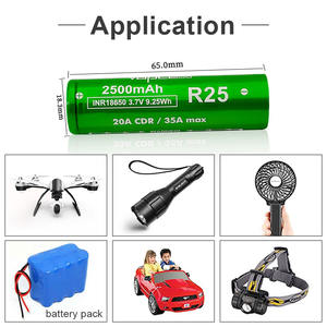 Vapcell ، R25 Mah 20A/35A خلية عالية التيار قابلة لإعادة الشحن INR بطارية أيون الليثيوم - Product Image 6