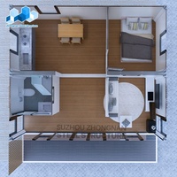Maison mobile détachable 20 pieds 30 pieds, petite maison modulaire portable en conteneur avec 2 3 chambres à coucher, maison préfabriquée en conteneur solaire