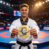 Offre Spéciale – Médaille Sportive Moderne Sculptée en 3D, Imprimée en Couleur, en Alliage de Zinc Moulé sous Pression, Gravée au Laser, pour Taekwondo
