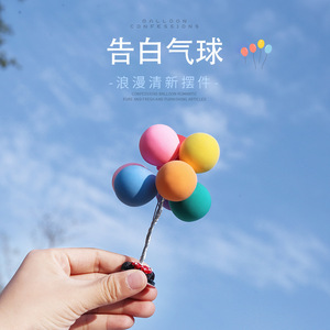 Creative Confession Balloon Car Ornament Mickey Mouse Dashboard Decoration Colorful Clay Interior Accessory - Product Image 2