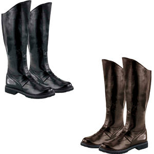 Высокие мужские сапоги в стиле ретро Викинг пират сапоги до колена из искусственной кожи средневековые рыцарские сапоги на Хэллоуин косплей костюм реквизит - Product Image 1