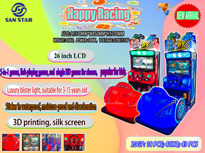 26 inch trẻ em Hạnh Phúc Cuộc đua trò chơi máy đua mô phỏng buồng lái Xe đua mô phỏng đua mô phỏng - Product Image 3