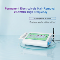 Máquina de Depilación por Electrolisis sin Dolor de Alta Frecuencia 27.5mhz CE ISO, con Aguja de Oro para Cuerpo y Rostro, con Pedal