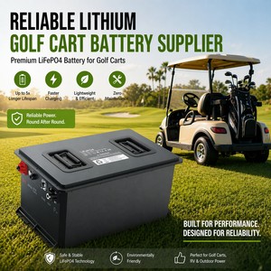 Batterie LiFePO4 fiable pour voiturette de golf, 36V 48V 105Ah 150Ah 200Ah, kit de conversion avec chargeur et écran LCD, directement de l'usine OEM - Product Image 1