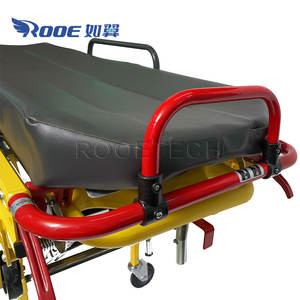Tandu ambulans lipat bahan Aloi aluminium yang lebih murah dengan papan tulang belakang dan sandaran kaki 0-65 Deg dapat disesuaikan - Product Image 6
