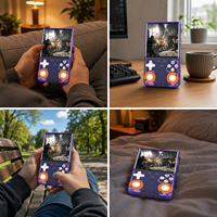 Console de jeu R36 Ultra, écran 4 pouces 720*720, streaming vidéo compatible Wi-Fi, multijoueur, console de jeu portable rétro pour cadeau de Noël