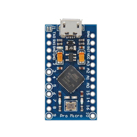 Microcontrolador Pro Micro Atmega32U4 de 16MHz y 5V con Bootloader, Placa de Desarrollo IDE Micro USB Compatible con Arduino