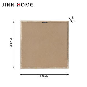 Jinn nhà thân thiện với môi linen vải gỗ khung ảnh vuông kim loại sắt biểu tượng tùy chỉnh giấy đặc biệt trang trí Glass Bìa - Product Image 5