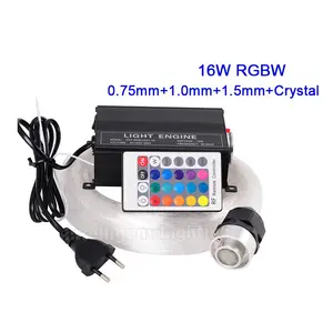 BTF Pencahayaan Input AC85V-265V 24 Tombol RF Remote 0.75Mm 1.0Mm 1.5Mm 2.0mm16w Rgbw Lampu Serat Optik LED