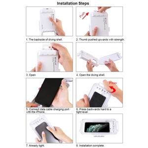 Custodia per immersione impermeabile PULUZ 45m/147ft Video fotografico che prende la custodia protettiva per fotografia subacquea per <span class=keywords><strong>iPhone</strong></span> - Product Image 5
